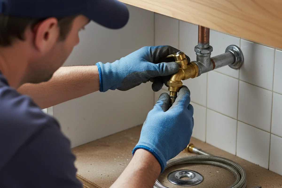 Shutoff valve and fitting work during Emergency Plumbing in Woodside
